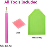 wifreo 5D Diamond Painting Christmas Snow Scene, Diamond Painting by Number Kits for Adults Kids, Round Drill Embroidery Cross Stitch for Home Wall Decor Office Decoration (15.7x11.8inch) wifreo