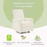 Delta Children Dove Recliner Chair – Manual Recliner with 2 Positions and Glide Motion - Greenguard Gold Certified, Pearl Boucle