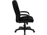 Flash Furniture Jessica High Back Black Fabric Executive Swivel Office Chair with Arms Flash Furniture