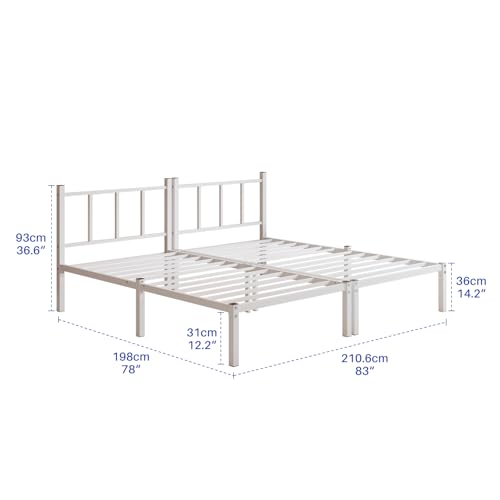 Bellemave Triple Bunk Bed for Kids, Adults, Teens, Twin Over Twin Metal Bunk Beds for 3 Kids, 3 bunk beds（Heavy Metal, White） Bellemave