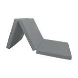 D&D Futon Furniture Trifold Foam Beds, Floor Tri-Fold Bed, Foldable Shikibuton Mattress Cushion Topper Mat for Space Saving Sleepover 3x27x75 in, Gray D&D Futon Furniture