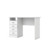 Tvilum Desk with 4 Drawers, White Tvilum