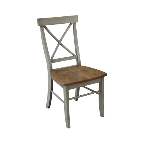 International Concepts X-Back, Set of 2 Chair, Distressed Hickory/Stone IC International Concepts