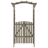 vidaXL Solid Firwood Pergola with Gate Home Lawn Backyard Outdoor Garden Patio Terrace Balcony Wooden Entryway Flower Planter Arbor Arch vidaXL