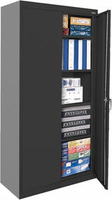 Sandusky Lee CA41361872-09 Classic Garage Storage Cabinet, Steel Utility Cabinet with Adjustable Shelves, 72"H, Black Sandusky