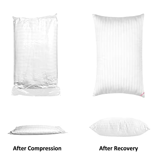 EIUE Hotel Collection Bed Pillows for Sleeping 2 Pack Queen Size，Pillows for Side and Back Sleepers,Super Soft Down Alternative Microfiber Filled Pillows,20 x 30 Inches EIUE
