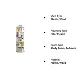 5-Tier 360° Rotating White Bookshelf Organizer TOYTEXX INC & DESIGN