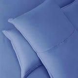 Hearth & Harbor Calm Blue Duvet Cover Queen Size - 3 Piece Soft Double Brushed Bedding Set - Includes 1 Queen Duvet Cover with Button Closure 90x90 inches and 2 Pillow Shams Hearth & Harbor