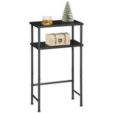 HOOBRO Narrow Console Table for Small Space, 15.7" Entryway Table with Storage, 2 Tier Sofa Table with 2 Shelves, Skinny Console Table for Entryway, Hallway, Living Room, Foyer, Black BB40XG01 HOOBRO