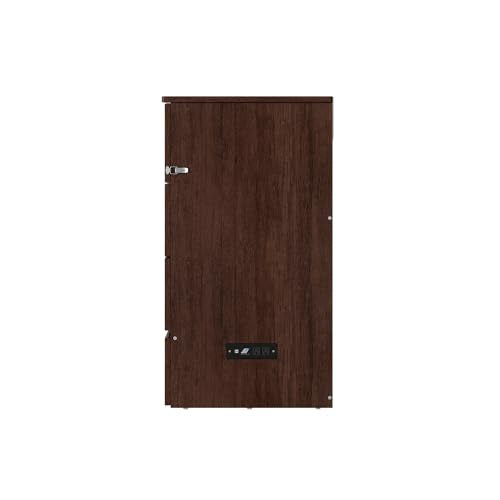 AFI, Northfield Murphy Bed Chest Full with 6" Mattress, Storage Drawer & Built-in USB Charger, Burnt Amber AFI