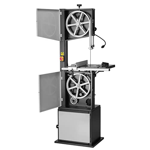 VEVOR Band Saw, 14-Inch, 480-960 RPM Continuously Viable Benchtop Bandsaw, 1100W 1-1/2HP Motor, with Optimized Work Light Workbench Stand Cabinet Assembly and Miter Gauge, for Woodworking Aluminum VEVOR