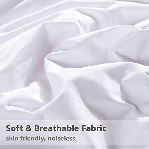 APSMILE Lightweight Down Feather Fibers Blanket, Summer Cooling Down Feather Fibers Comforter Twin Size, Ultra-Soft Breathable Thin Bed Quilt Duvet with Satin Trim(Twin, Cream White) APSMILE