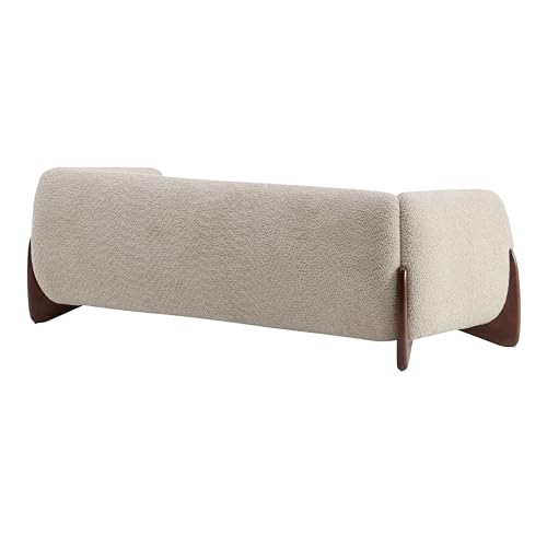 Christopher Knight Home Almab 82 Inches Sofa Couch, Cozy Boucle Upholstered 3-Seater Sofa, Wood Frame Couch, Comfy Couches for Living Room and Office, Modern Sofa, Lounge Seating, Almond Christopher Knight Home