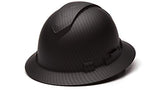 Pyramex Ridgeline Full Brim Hard Hat 4 Point Ratchet Vented Matte Black Graphite Pattern Ridgeline