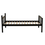 Linon Howell Black Solid Wooden Twin Over Twin Bunk Bed with Ladder Linon