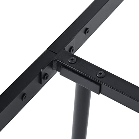 Liink1Ga Twin Size Daybed Frame, Day Bed Black Metal Daybed Frame with Headboard, Mattress Platform Base Box Spring Replacement Sofa Bed for Living Room Guest Room/Style X/Black Liink1Ga