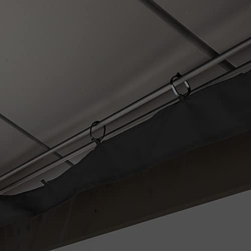 Sunjoy Universal Mosquito Netting for 12 ft. ×16 ft. Gazebos, Black Sunjoy