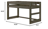 Max & Lily Barnwood Brown Farmhouse Low Loft Bed for Kids, Twin Frame Max & Lily