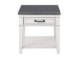 YeegfeyA Martin Svensson Home Del Mar, End Table, Antique White and Grey Martin Svensson Home