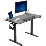 VIVO Electric 44 x 24 in Standing Desk, Memory Height Adjustment, Black Top Black Frame, DESK-E144B VIVO