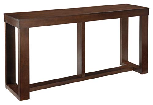 Signature Design by Ashley Watson Mid-Century Rectangular Sofa Table, Dark Brown - WoodArtSupply