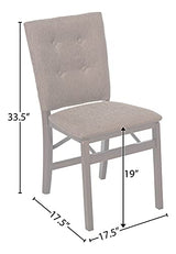 MECO STAKMORE Parson’s Folding Chair Espresso Finish, 20.25D x 17.5W x 33.875H in (Set of 2) MECO