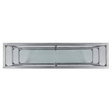 SEI Furniture Jaymes 3 Tier Glass Console Media Table, Silver Frame Finish, distressed silver (AMZ1770MC) SEI Furniture