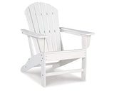 Signature Design by Ashley Sundown Treasure Outdoor Patio HDPE Weather Resistant Adirondack Chair, White Signature Design by Ashley