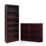 Home Square Cherry Solid Wood Bookcase Set with 84" and 36" Tall Designs Home Square