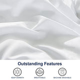 ACCURATEX Duvet Insert Queen Comforter - 400GSM Fluffy Down Alternative Fill Hotel Collection Heavyweight Comforter, Warm Thick Duvet for Fall Winter, 8 Corner Tabs - Machine Washable,White,90x90 ACCURATEX