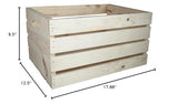 Wilson Large Wooden Pine Crate for Storage and Decoration at Home, Office, Kitchen, Bedroom, and Retail (12.5"x9.625"x17.875")(1) SINGLE CRATE Wilson