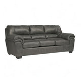 Signature Design by Ashley Bladen Faux Leather Sofa, Gray Signature Design by Ashley