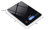 Large Digital Kitchen Scale, Drcowu 15kg Food Kitchen Scales for Baking, Cooking, Keto and Meal Prep, Food Weight Scale with 1g Accuracy and LCD Display, Easy to Read, Grams and Oz (Black) Drcowu