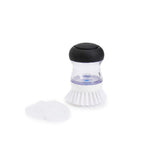 OXO Good Grips Soap Dispensing Palm Brush, Black/Clear/White OXO