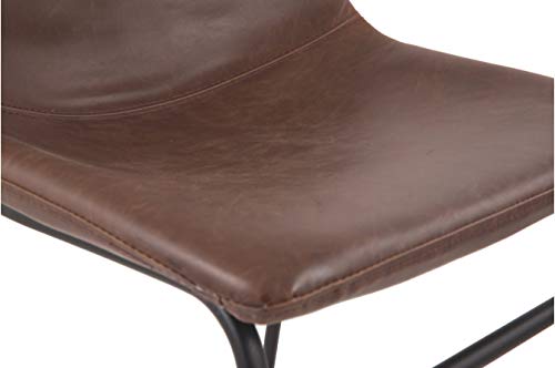 Signature Design by Ashley Mid Century Centiar 18.75" Dining Bucket Chair, 2 Count, Black and Brown Signature Design by Ashley
