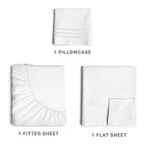Twin Size 3 Piece Sheet Set - Comfy Breathable & Cooling Bed Sheets Set - Hotel Luxury Bedding for Women, Men, Kids, Teens, Boys & Girls - Deep Pockets, Ultra-Soft and Wrinkle Free - Oeko-Tex - White CGK Unlimited