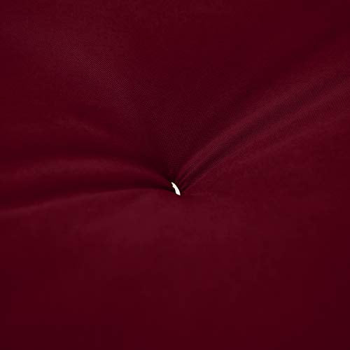 Mozaic Full Size 10-inch Cotton Twill Futon Mattress, Burgundy