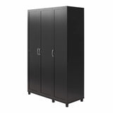 Ameriwood Home Systembuild Evolution Lory Framed 3 Door Wardrobe in Black SystemBuild