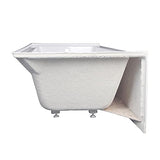 Aqua Eden VTAP603222R 60-Inch Acrylic 3-Wall Alcove Tub with Right Hand Drain Hole, White Kingston Brass