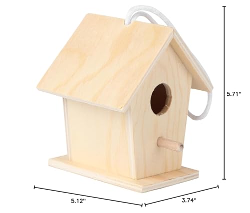 FRCOLOR Nuthatch Bird House Birdhouse Making Craft Supplies Unfinished Wood Birdhouse Kits Birdhouses to Paint Paintable Bird House Small Bird Toys Rural Child Decorations Wooden