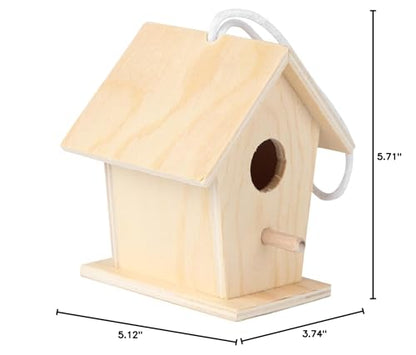 FRCOLOR Nuthatch Bird House Birdhouse Making Craft Supplies Unfinished Wood Birdhouse Kits Birdhouses to Paint Paintable Bird House Small Bird Toys Rural Child Decorations Wooden