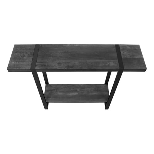 Monarch Specialties I 2861 Accent Table, Console, Entryway, Narrow, Sofa, Living Room, Bedroom, Metal, Laminate, Black, Contemporary, Modern Monarch Specialties