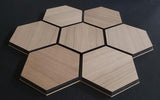 Generic Wooden Hexagon HoneyComb Acoustic Modern Wall Panel. Soundproof decorative felt. 3 sq-ft coverage per panel (Matte Black). 2 panels per package. Generic