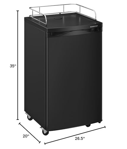 EdgeStar BR2001SS Ultra Low Temp Stainless Steel Refrigerator for Kegerator Conversion EdgeStar