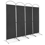 Giantex 6.2Ft Folding 4-Panel Room Divider Grey - 87" Wide Freestanding Foldable Fabric Privacy Screen, Lightweight Portable Partition Wall Divider and Separator for Home Office, Apartment, Studio Giantex