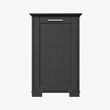 OLD CAPTAIN Wooden Tilt Out Trash Cabinet, Wooden Kitchen Garbage Can Free Standing Holder, Black Finish… OLD CAPTAIN