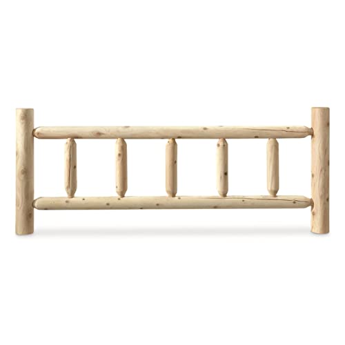 CASTLECREEK Rustic Cedar Log Twin Bed Frame with Headboard - WoodArtSupply