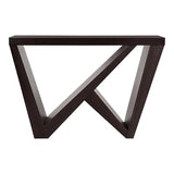 HOMES: Inside + Out Naomi Modern Decorative Accent Console with W-Shaped Legs, Narrow Desk, Wood Entryway Console Table for Living Room, Hallway, Entrance, Small Spaces, Cappuccino HOMES: INSIDE + OUT