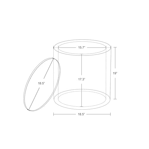 HomePop Channel Storage Ottoman with Wood Top - Brown Boucle HomePop