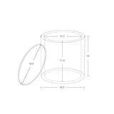 HomePop Channel Storage Ottoman with Wood Top - Brown Boucle HomePop